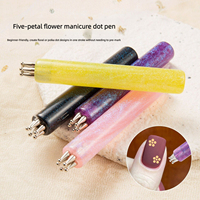 Stylos jetables pour nail art, très demandés, pour le pointillage et le dessin de fleurs, outils de conception d'ongles à usage unique, supporte l'étiquetage privé