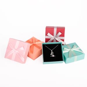 9x9 cm green pink red orange small square earrings chain necklace ring jewellery jewelry velvet kraft paper packaging boxes