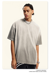 Personalizzare t-shirt oversize di alta qualità, personalizzare t-shirt Vintage lavate con pesi massimi, vecchie lavate con acido - Product Image 5