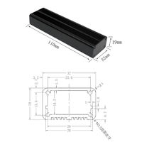 Kotak Aluminium Mini Kecil untuk PCB, Casing Aluminium Portabel, Kotak Heatsink Aluminium Pabrik, Kotak Aluminium Kecil