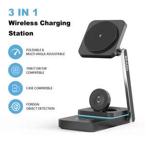 人気商品 トップ<span class=keywords><strong>20</strong></span> ベストセラー 2025年 ポータブル 折りたたみ式 3in1 三つ折り 磁気ワイヤレス充電器 - Product Image 4