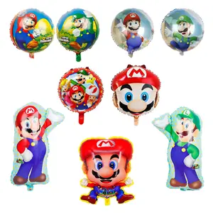 Ballons en aluminium pour jeu vidéo de dessin animé Mario Luigi, décoration de fête d'anniversaire, jouets pour enfants, design unique