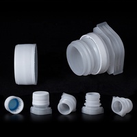Bouchon à vis en plastique HDPE de 22 mm de diamètre intérieur pour sachet de lessive à fond plat