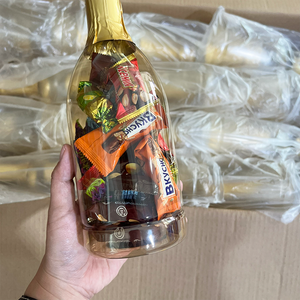 Düğün parti iyilik için PET plastik şampanya şekli şeker ve sakız kapları - Product Image 4