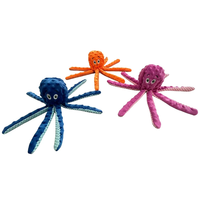 Jouet à mâcher interactif en peluche pour chien, poulpe rond robuste en laine écologique, personnalisé OEM ODM, vente en gros