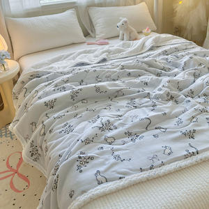 High Gram Weight Lamb Fleece Printed Eco-Friendly 100% Polyester Knitted Pattern New <strong>Single</strong> Nap Cover Spread Throws - Product Image 3