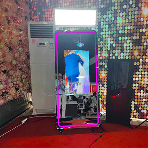 Photomaton miroir avec caméra et lecteur de codes-barres, miroir de 21,5 pouces, photomaton en bois - Product Image 1