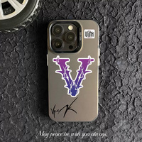 Étui de téléphone dégradé personnalisé de luxe pour iPhone 16 Pro Max 15 14 13 12 Mini 11 Pro Xs Xr protection à la mode grande couverture en V