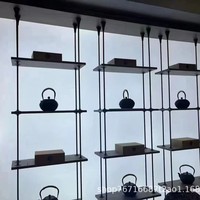 Étagère de présentation multi-niveaux en alliage d'aluminium, meuble de rangement, support de suspension tubulaire, éclairage sur pied suspendu, sans armoire