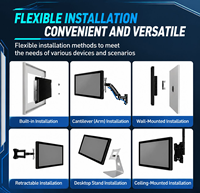 Komputer All-in-One Panel PC Layar Sentuh Multi-Touch 10 Titik 16:9 4:3 Panel PC Layar Sentuh Komputer PLC Terintegrasi Kios Tiket