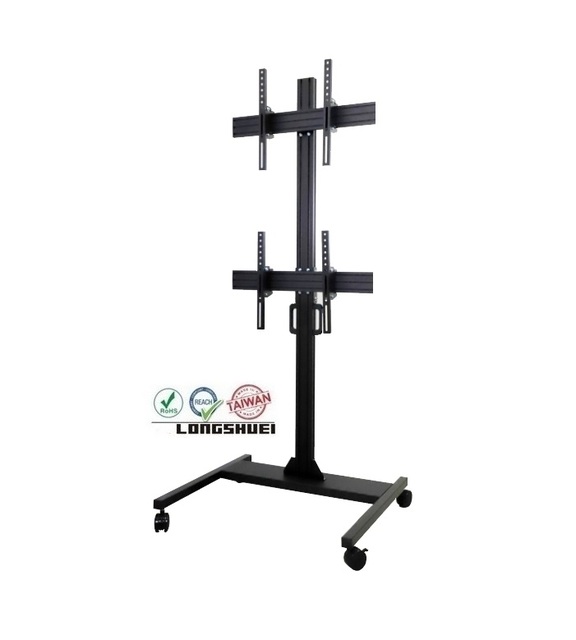Mobile Dual TV Stand with Wheels for 32-65 Inch