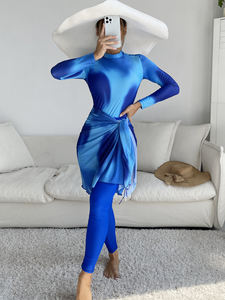 <span class=keywords><strong>Burkini</strong></span> Musulman Modeste à Manches Longues pour Femme, Maillot de Bain Islamique Couvrant Intégralement avec Hijab - Product Image 5