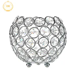 Dibei элегантный роскошный дизайн шар фестиваль украшения Кристалл бисер серебро золото металлический подсвечник