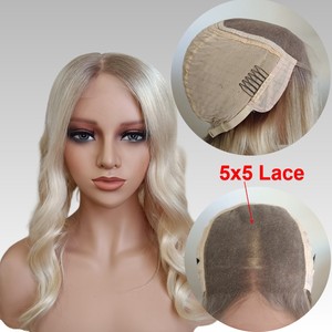 วิกผมแท้ 100% แบบ HD Swiss Transparent Lace Closure ขนาด 5x5 นิ้ว  ไม่ต้องใช้กาว  ทรงผมบอดี้เวฟ  พร้อมสีผมที่ดูเป็นธรรมชาติ  ขายส่งจากโรงงาน - Product Image 1