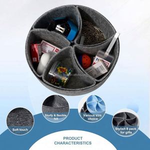 High Quality Felt Drawer Organizer <b>Tray</b> Desktop <b>Storage</b> Organizer <b>Tray</b> for Coins and Jewelry and Sundries with Factory Price - Product Image 3