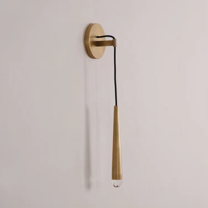 Zeal Lighting Latón macizo Cristal G9 Bombilla LED Sconce Lámpara de pared moderna Accesorios de iluminación para dormitorio Escalera Baño - Product Image 1