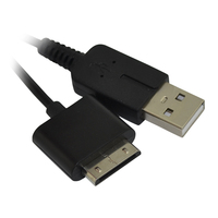 Cable de carga y transferencia de datos con conectores USB-A/USB-C para PSP Go (PSP-N1000/N1000) para sincronización con PC