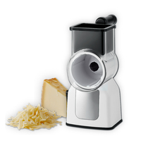 Mandoline à légumes, râpe rotative rapide avec lames en acier inoxydable, râpe manuelle multifonction 3-en-1 pour fromage et noix