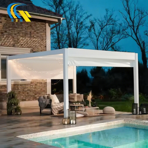 3x3 3x4 4x4 3x6 4x6m Moderno Exterior Aluminio Louvre Techo Pérgola Pérgula Hecho en China con Sistema de Canalón - Product Image 6