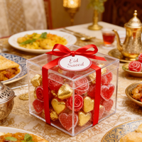Acrylique de luxe EID SWEET BOXES Boîte de friandises de fête en plastique de qualité alimentaire pour gelée de chocolat