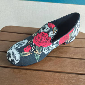 Nouveauté chaussures de <span class=keywords><strong>danse</strong></span> pour hommes personnalisées 2.5cm talon plat bas rouge Rose latine <span class=keywords><strong>Bachata</strong></span> Salsa chaussures Halloween Shoe-EVK627 de <span class=keywords><strong>danse</strong></span> - Product Image 4