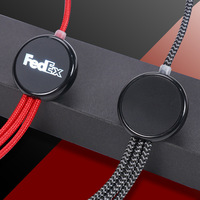 LED 3-in-2 tipe-c sesuai pesanan promosi Logo hadiah perusahaan kabel Data bercahaya tas jalur pengisian cepat untuk ponsel