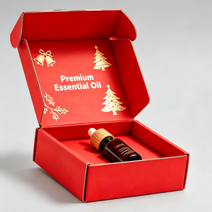 Custom Premium Essential Oil Packaging Box Offset Printing Corrugated Paper Box Luxury Gold Foil Logo Essential Oil Shipping Box - Product Image 1