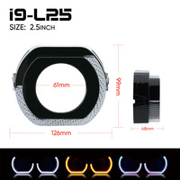 5D LED Angel Eyes pour voiture WRGB App Control décoratif acrylique Auto accessoire Angel Eye feux de jour 1.5/2.5/3.0 pouces