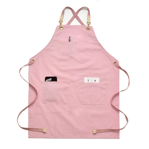Grembiule per unghie rosa rosso netto sottile estivo femminile high-end su misura fiorista tè al latte salone di bellezza abiti da lavoro - Product Image 1
