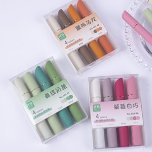 Set di 12 Penne Fluorescenti a Forma di Rossetto, Evidenziatori di Lusso per Planner, Scrittura, Cancelleria Studenti, Regalo, 4 Pezzi/Scatola - Product Image 2