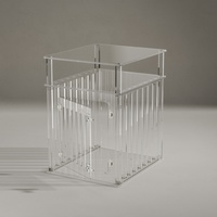 Cage et maison pour animaux de compagnie en plexiglas acrylique transparent personnalisé