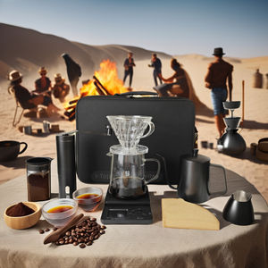 Nuevo 9 o 12 piezas árabe al aire libre café viaje juegos herramientas con verter sobre tetera molinillo Manual acrílico goteo mano cafetera <span class=keywords><strong>Kit</strong></span> - Product Image 1