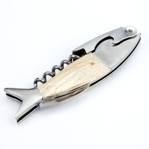 Wooden and stainless steel bottle opener, red <b>wine</b> opener, beer bottle opener, multi-functional high-end bottle opener with - Product Image 5