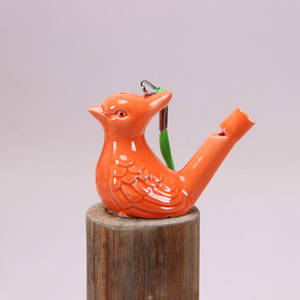 Sifflet d'oiseau en céramique au design personnalisé, figurine décorative pour la maison, chant de l'oiseau à pois, cadeau pour enfants - Product Image 6