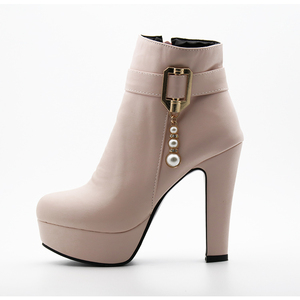 Offre Spéciale mode automne hiver <span class=keywords><strong>pas</strong></span> cher bottes chunky talon bottines <span class=keywords><strong>femme</strong></span> - Product Image 2