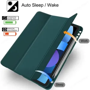 เคสซิลิโคนแม่เหล็กสำหรับ <span class=keywords><strong>iPad</strong></span> <span class=keywords><strong>Pro</strong></span> 11 2024 M4 A16 พร้อมที่ใส่ดินสอ ฟังก์ชั่นปลุก/พักอัตโนมัติ ดีไซน์บางเฉียบ สำหรับ <span class=keywords><strong>iPad</strong></span> Air 11 13 2025 - Product Image 2