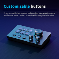 Clavier filaire ergonomique Ajazz AKP03E avec bouton rotatif, 6 touches programmables, 1,5 kg, pour PC, console de jeu, contrôleur de bureau