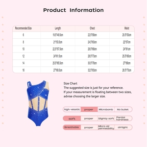 Trajes de Danza Lírica y Jazz para Niñas de 6 a 16 Años, Leotardo para Patinaje Artístico, Gimnasia, Espectáculos, Eventos y Competiciones - Product Image 6