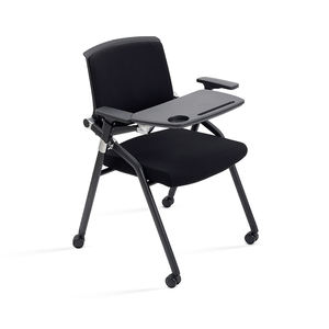 Modern Foldable Stackable Integrated Mesh <b>Chair</b> Training Table Versatile Office Furniture Conference Meetings Writing <b>Desk</b> Use - Product Image 5