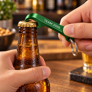 Llavero Abridor de Botellas de Aluminio Personalizado, Abridor de Cerveza Metálico con Grabado Láser, Regalo Promocional OEM ODM - Product Image 3
