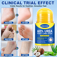 Stick de soin des pieds à 60% d'urée, exfoliant pour éliminer les peaux mortes, hydratant, crème pour les pieds, talons secs et craquelés