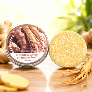 <span class=keywords><strong>Savon</strong></span> Solide Artisanal Naturel Bio aux Herbes de Ginseng et Gingembre pour la Croissance Capillaire, Hydratant, Contrôle du Sébum et Nettoyage en Profondeur - Product Image 1