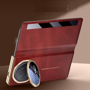 Étui de protection à rabat en cuir PU électroplaqué avec support béquille pour appareil photo pour <span class=keywords><strong>Huawei</strong></span> Honor Magic V6 - Product Image 3