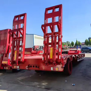 Semi-remorque surbaissée haute résistance à 6 essieux, capacité de transport de 60, 80, 100 tonnes, pour le transport de marchandises - Product Image 2