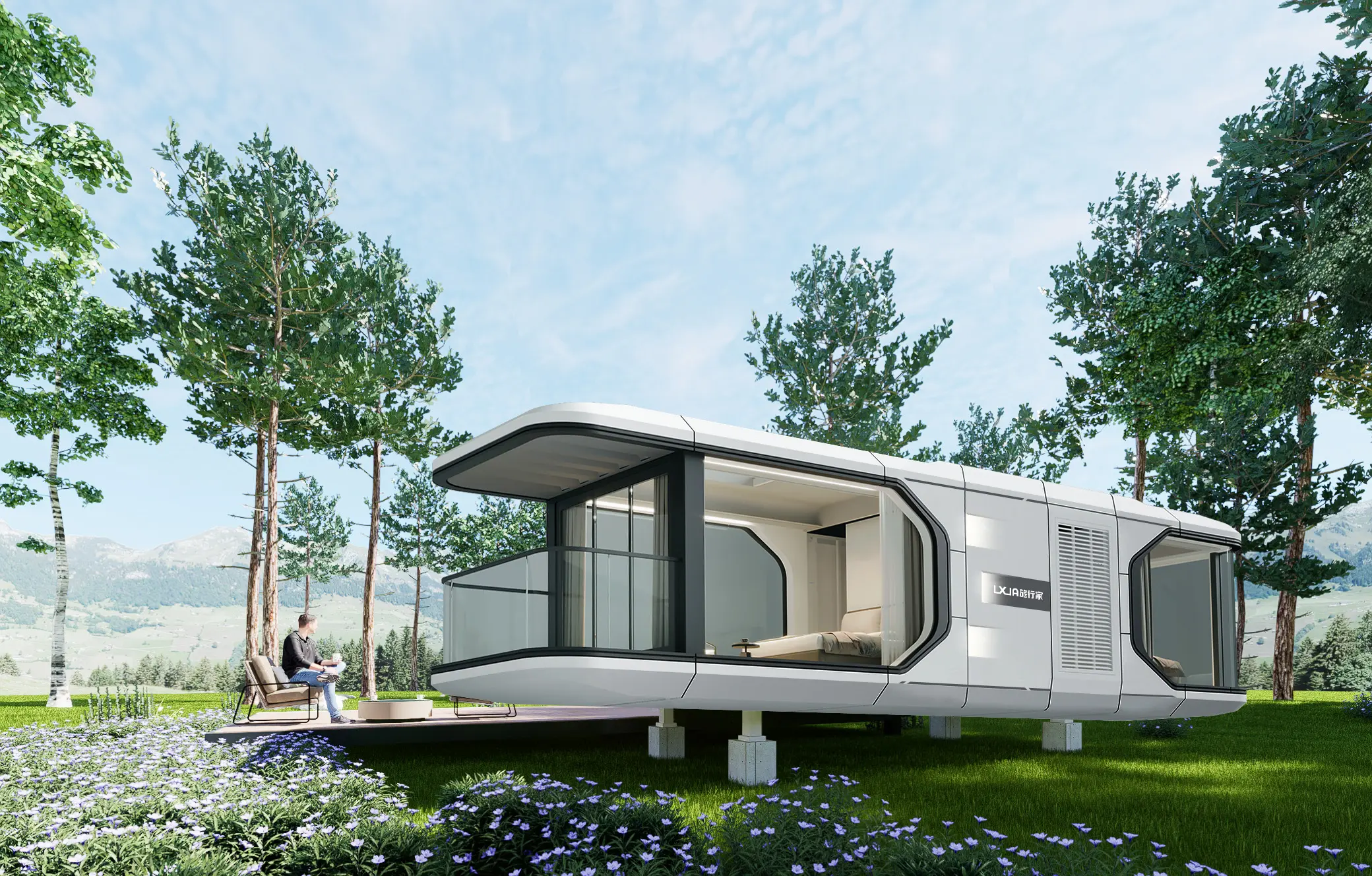 Fashion High Quality Prefab House Space Capsule Cabin Hotel Container Sleep Pod Outdoor Mobile Tiny House Luxury Capsule House