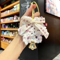 Ornement de Noël en velours en forme de cloche, pendentif en peluche à suspendre, décoration de Noël pour porte, mur, voiture