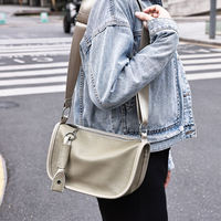 Sac à bandoulière en cuir véritable pour femmes, couleur unie, fermeture ouverte, sac à main pour femmes, toutes saisons
