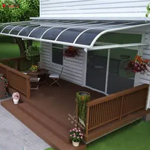 Low Price Outdoor Window Awnings Clear Solid Polycarbonate Roof Sheet Canopy Awnings