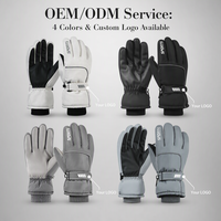 Gants de moto, de vélo et de ski pour hommes avec logo personnalisé, imperméables, coupe-vent et compatibles avec les écrans tactiles, pour les sports de plein air