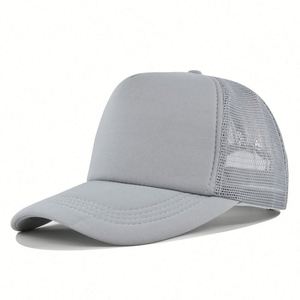 Gorra Snapback de Colores Sólidos, Frente de Espuma de Poliéster, 5 Paneles, Corona Alta, Parte Trasera de Malla, Transpirable y Cómoda - Product Image 1